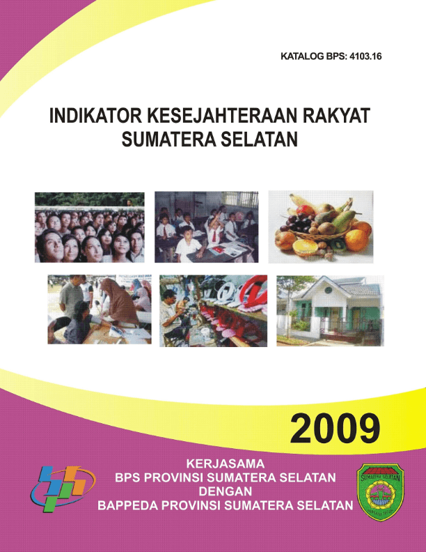 Indikator Kesejahteraan Rakyat Sumatera Selatan 2009