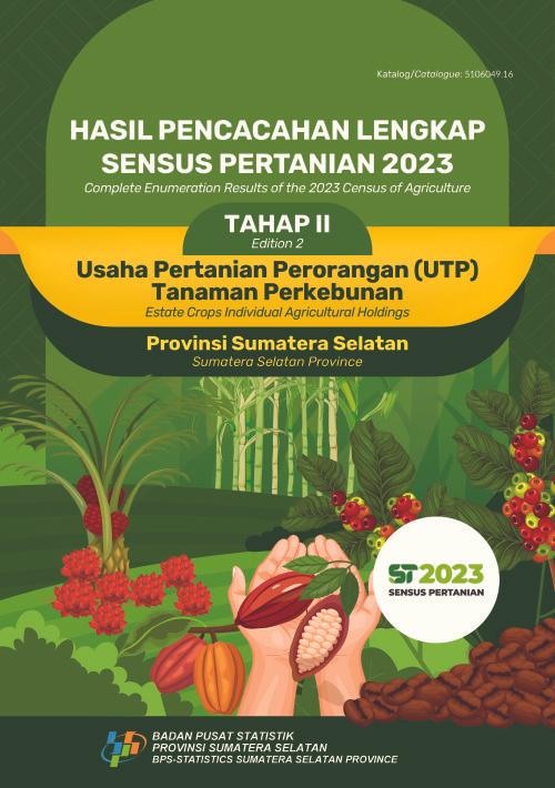 Hasil Pencacahan Lengkap Sensus Pertanian 2023 - Tahap II: Usaha Pertanian Perorangan (UTP) Tanaman Perkebunan Provinsi Sumatera Selatan