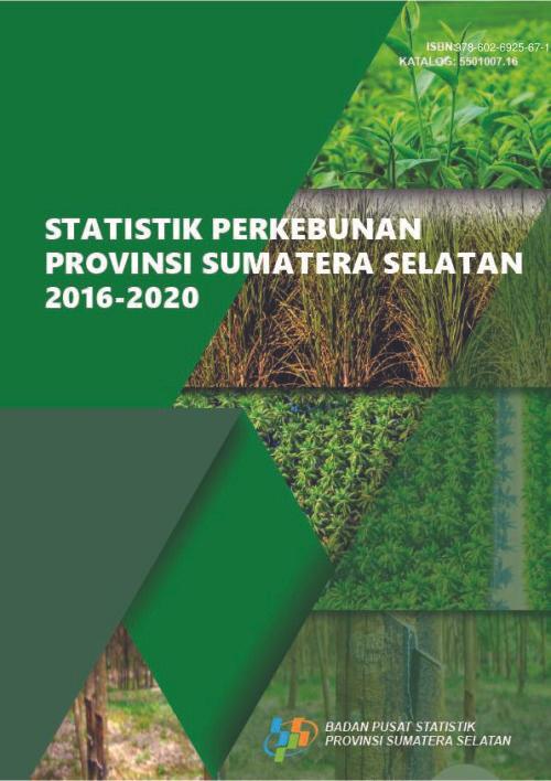 Plantation Statistics of Sumatera Selatan Province 2016-2020